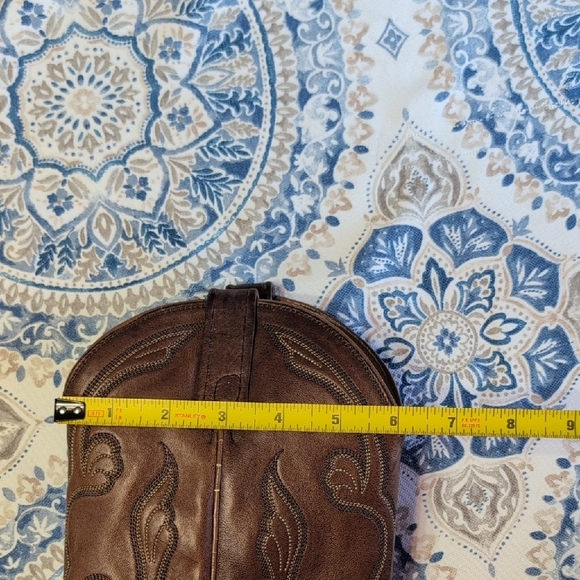 Dan Post Brown Leather Cowboy Boots Men’s 9 D Vintage main image 4
